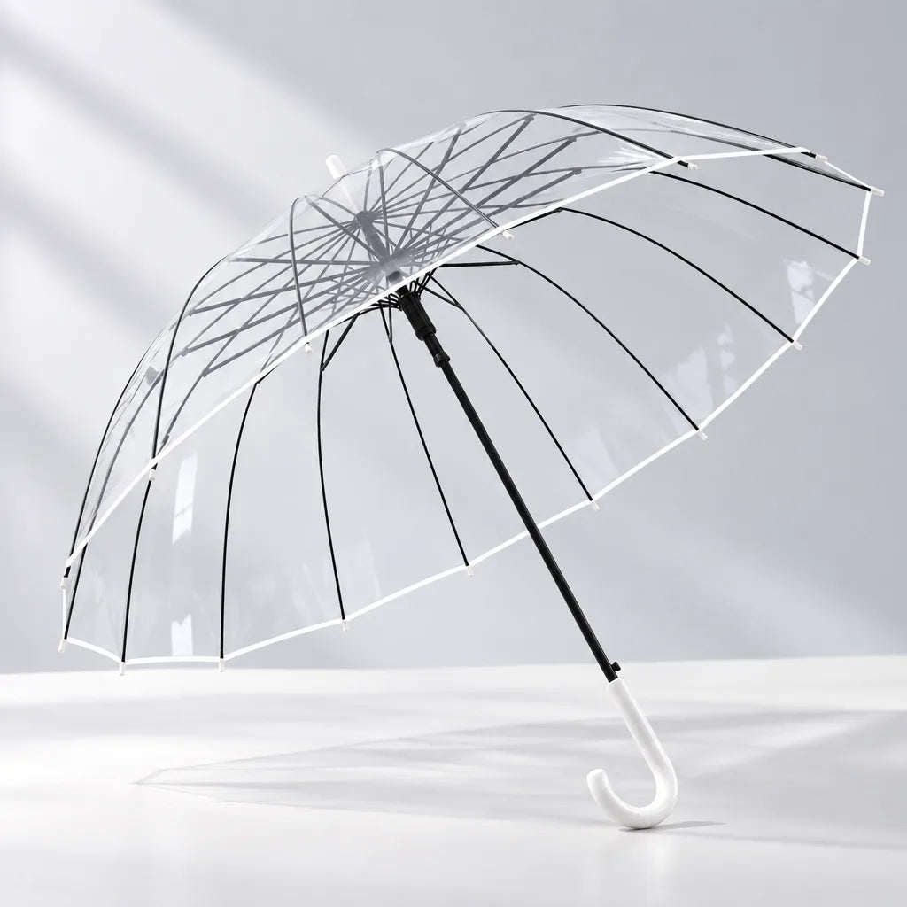 Parapluie transparent coupe vent