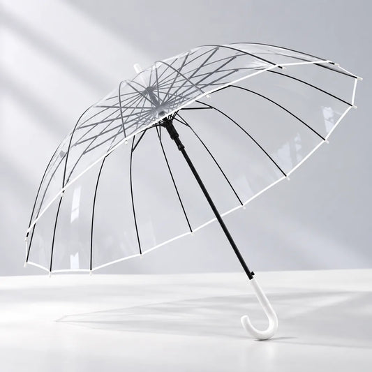 Parapluie transparent coupe vent